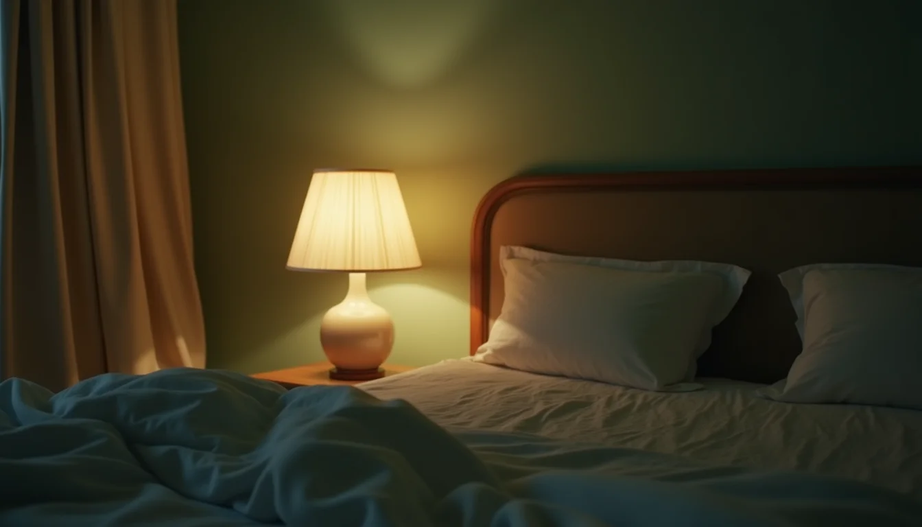 Un environnement calme et sombre prépare le sommeil.